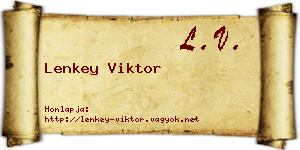 Lenkey Viktor névjegykártya