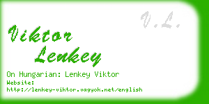 viktor lenkey business card